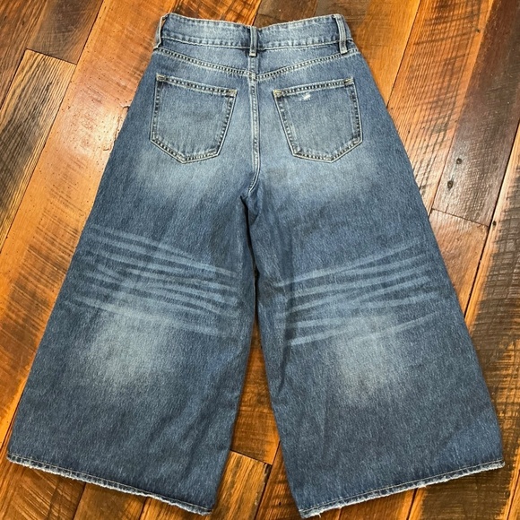 Bohme Bruce Culottes Jeans in Light Wash Women’s Size 24 Wide Leg Cropped Denim - Picture 5 of 8